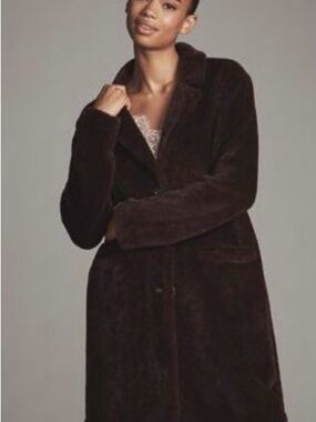 Anthropologie x Sanctuary Hometown Fuzzy Knit Coat